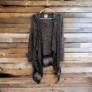 Charcoal Grey Cardigan with Lace